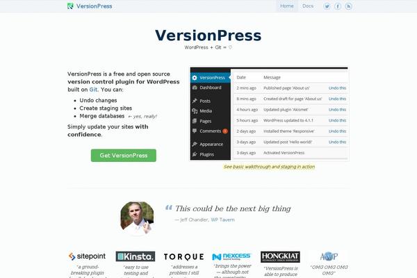 versionpress.net site used Stargazer-child-dev