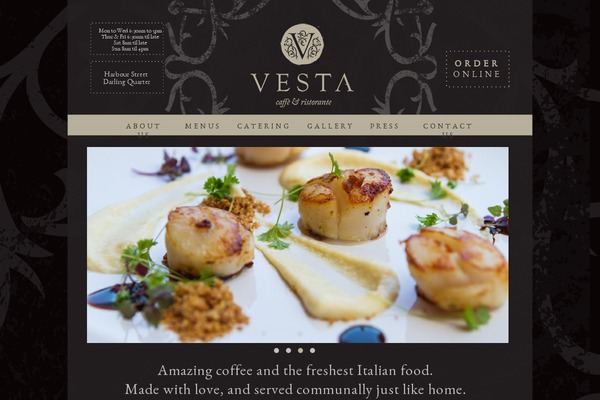 Vesta theme site design template sample