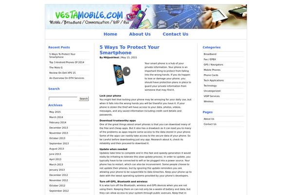 WordPress website example screenshot