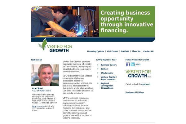 WordPress website example screenshot