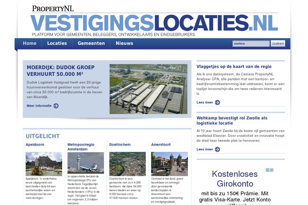 vestigingslocaties.nl site used Vestigingslocaties