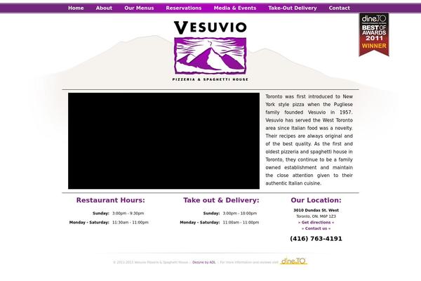 vesuviospizza.com site used Vesuviotemplate