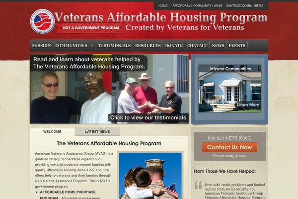veteransaffordablehousing.org site used Light of Peace