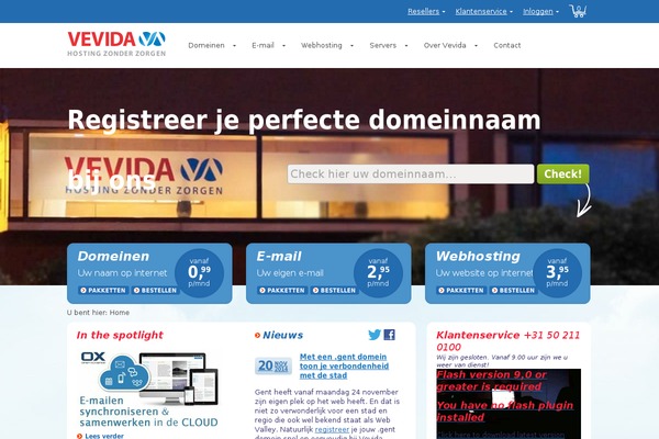 vevida.nl site used Vevida