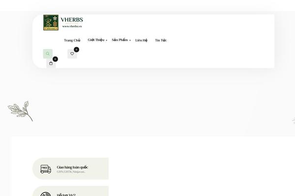 vherbs.vn site used Organia