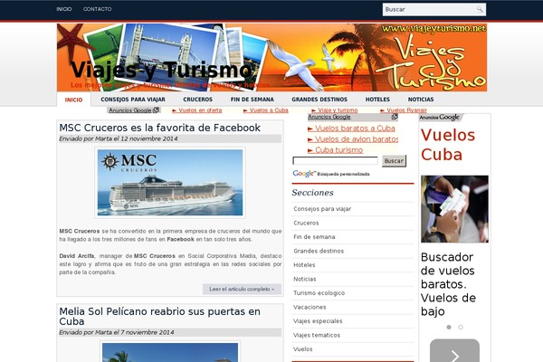 viajeyturismo.net site used Viajes