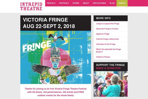 victoriafringe.com site used Intrepid-web