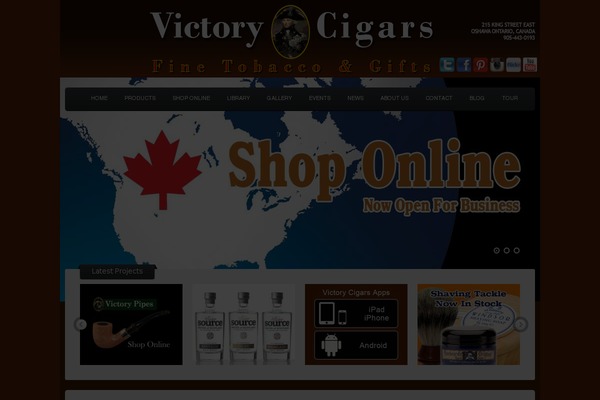 victorycigars.ca site used Shopfast