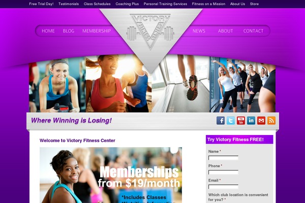 victoryfitnesscenter.net site used Victoryfitnesscenter
