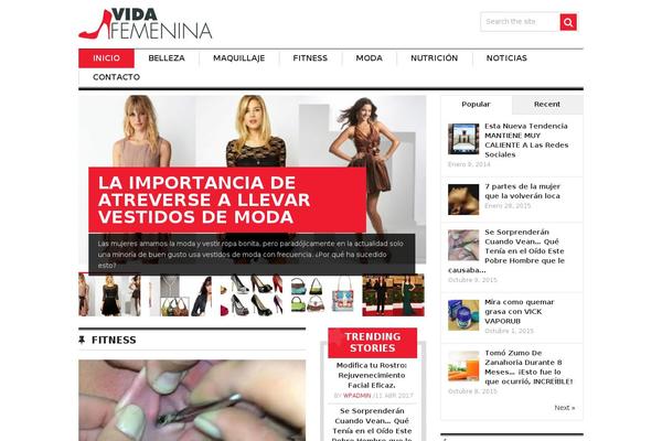 vidafemenina.com site used Clock Theme