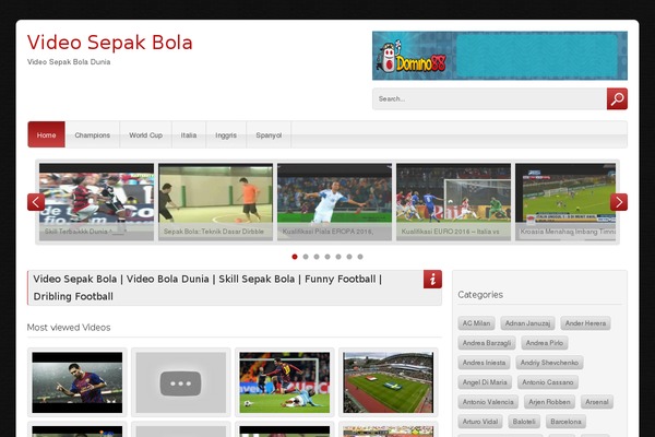 video-sepakbola.com site used Activideo