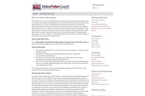 videopokercoach.net site used Minimoo