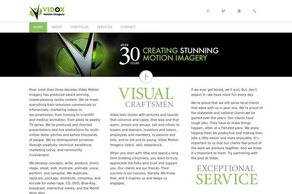 vidox.com site used Designfolio Pro
