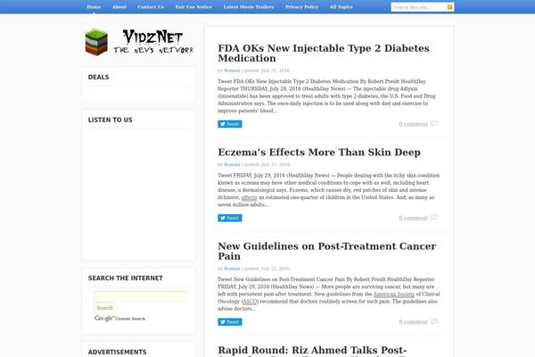 vidznet.com site used Smartblog