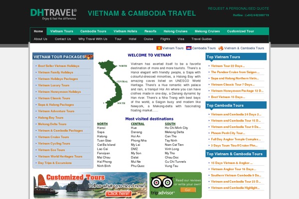 vietnam-cambodiatravel.com site used Dhtravel