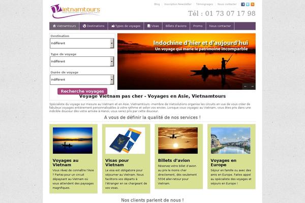 vietnamtours.fr site used Vietnamtours