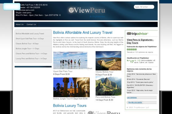viewboliviatours.com site used Viewperu