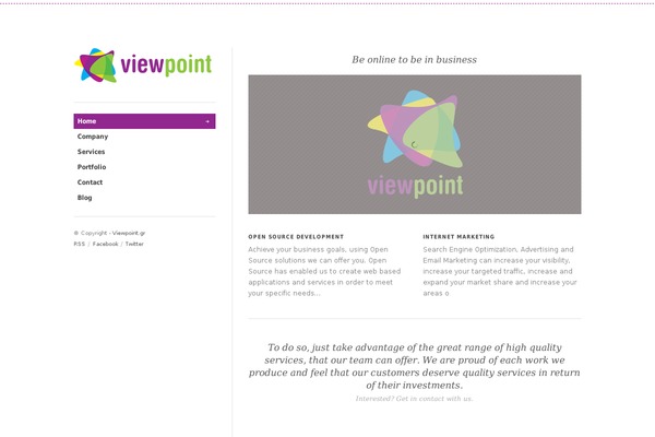Viewpoint theme site design template sample
