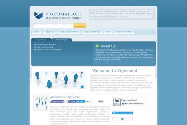 Bluemist theme site design template sample