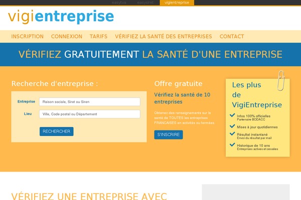 vigientreprise.com site used Groupecartegie