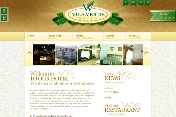 Villa theme site design template sample