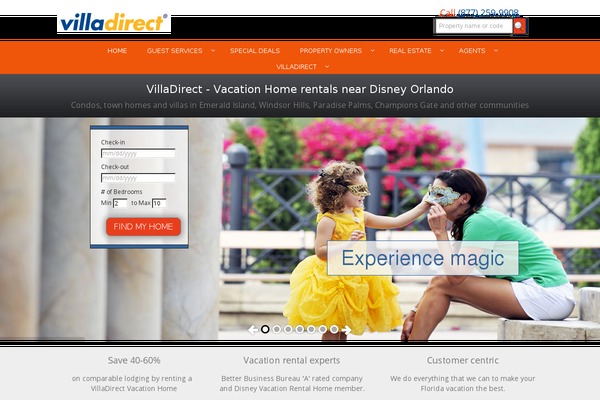 villadirect.com site used Themeforest-proma