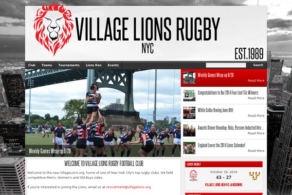 villagelions.org site used Vlrfc_theme