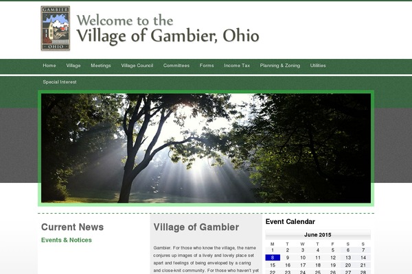 villageofgambier.org site used Gambier