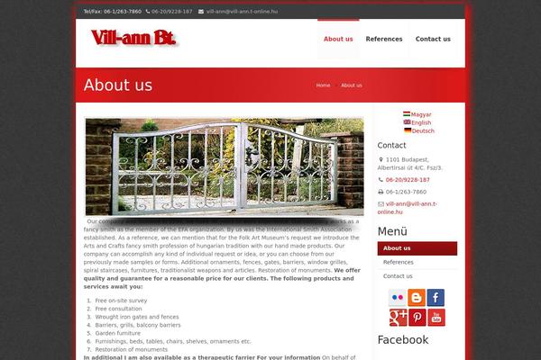 villann.hu site used Kora-responsive-wordpress-theme