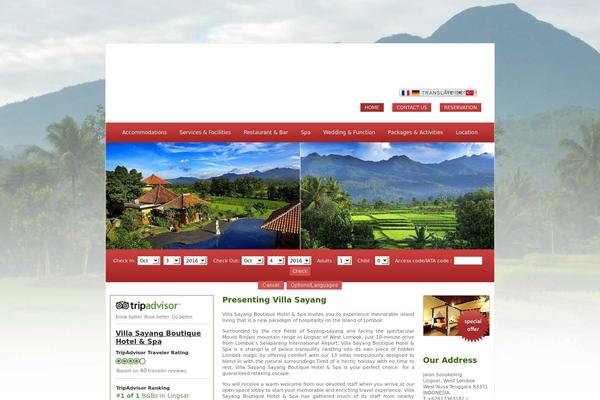 villasayang-lombok.com site used Villasayang