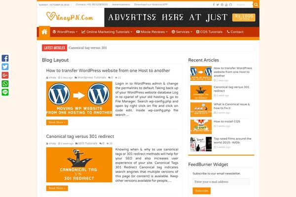 VinayPN WordPress theme, websites list used VinayPN theme VinayPN theme websites examples
