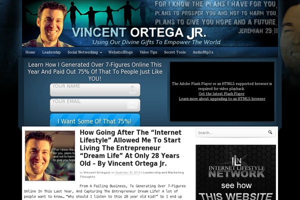 vincentortegajr.com site used Empowered Theme