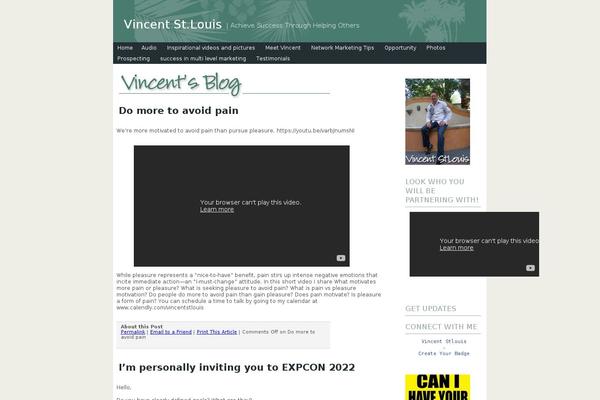 Vincent theme site design template sample