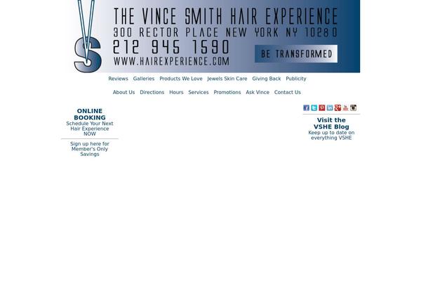vincesmithhairexperience.com site used Headway