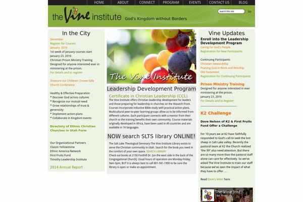 vine-institute.org site used Thevine
