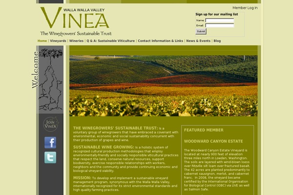 vineatrust.com site used Vinea