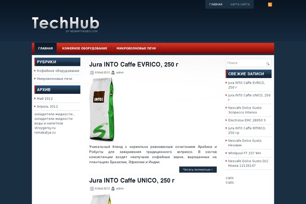 viniton.ru site used Techhub