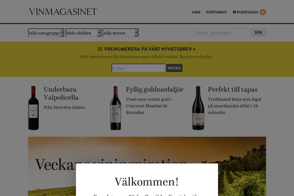 vinmagasinet.se site used Vinmagasinet