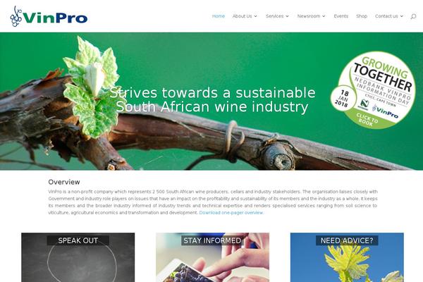 vinpro.co.za site used Vinpro-child-theme
