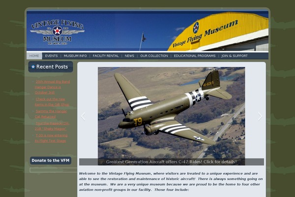 vintageflyingmuseum.org site used Vfm_new_theme_updated_041914