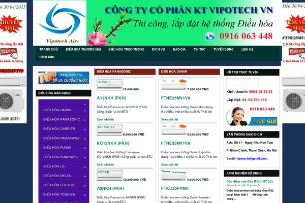 vipotech.com.vn site used Code.dieuhoadaikin.info