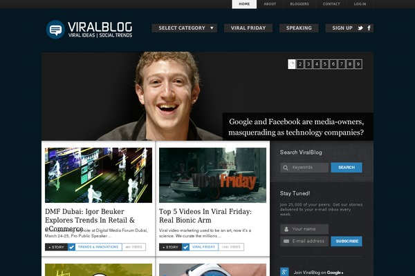 viralblog.com site used Coqtail