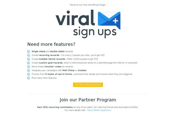 viralsignups.com site used Vsu