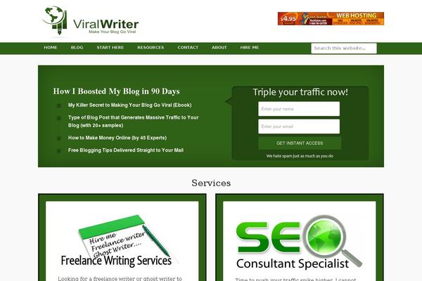 viralwriter.com site used Bloggingcage