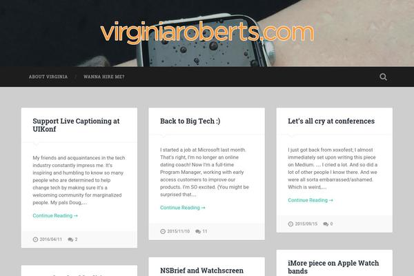 virginiaroberts.com site used Baskerville