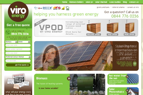 viroenergy.co.uk site used Domaindesign