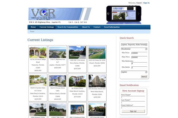 RealEstate theme site design template sample