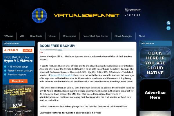 virtualizeplanet.com site used Vpwptheme2017rev1