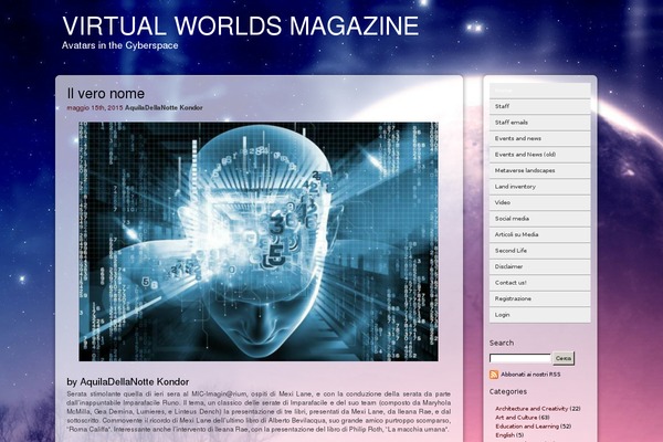 virtualworldsmagazine.com site used Glossy Stylo