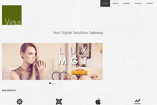 Virtus theme site design template sample
